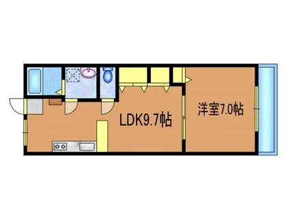 田中マンション(1LDK/3階)の間取り写真