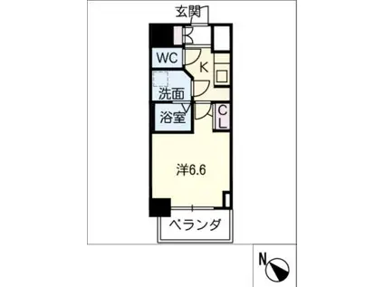 CK-RESIDENCE野並駅前(1K/4階)の間取り写真