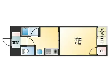 ベルハイツK(1K/7階)の間取り写真