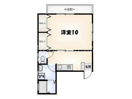 メゾン富田橋(1K/1階)の間取り写真