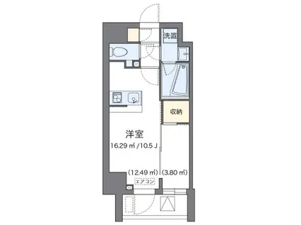 LOVIE麻布十番(ワンルーム/4階)の間取り写真
