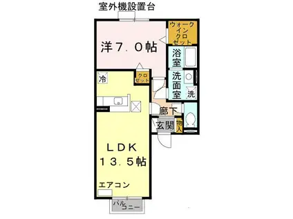 グランシャリオ(1LDK/2階)の間取り写真