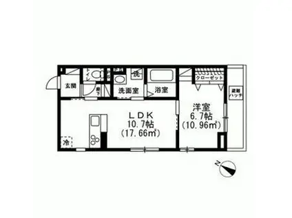 BELSIA(1LDK/3階)の間取り写真