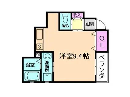 MS HOUSE売布(ワンルーム/1階)の間取り写真