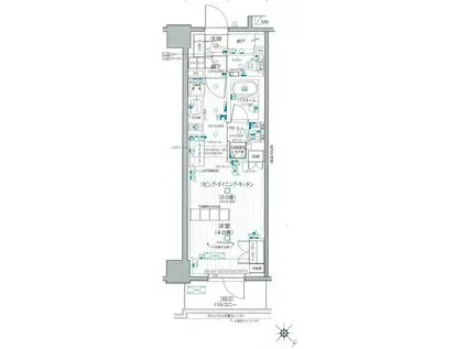 デュオステージ関内II(ワンルーム/3階)の間取り写真