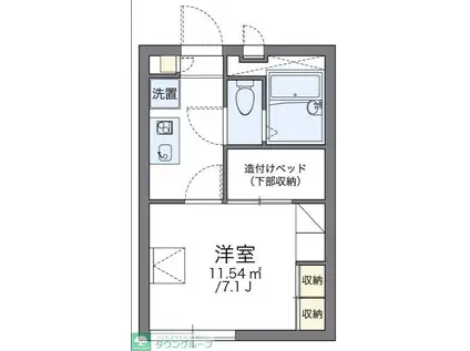 レオパレスROKA(1K/1階)の間取り写真
