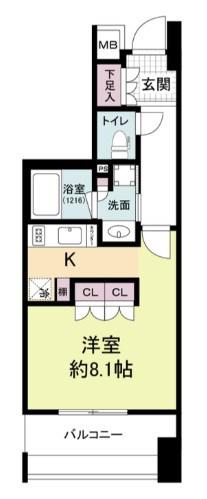 アビティ江坂(ワンルーム/7階)の間取り写真