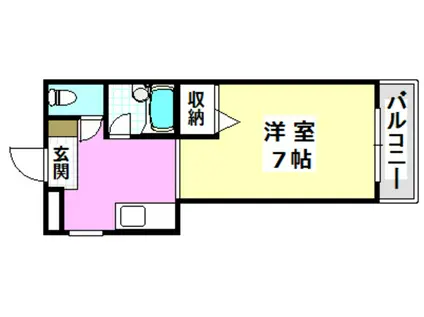 INTIMACY7(1K/3階)の間取り写真