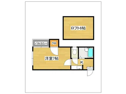 コパン吉塚(ワンルーム/1階)の間取り写真