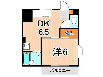 プラザイイヅカ(1DK/1階)の間取り写真
