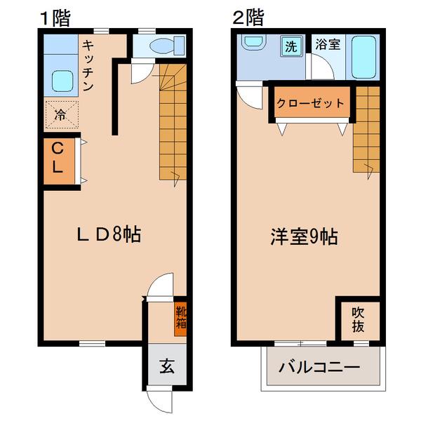 BEANS HOUSE(1LDK/1階)の間取り写真