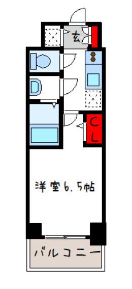 S-RESIDENCE布施AVENTRA(1K/13階)の間取り写真