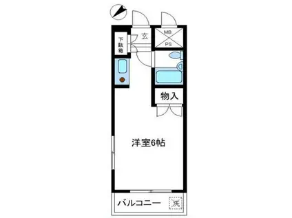 日興パレス神楽坂(ワンルーム/1階)の間取り写真