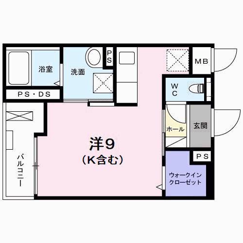 クロワール長田(ワンルーム/3階)の間取り写真