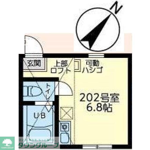 ユナイト小机アペリティフ(ワンルーム/2階)の間取り写真
