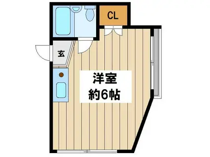 ファーストハイム(ワンルーム/1階)の間取り写真