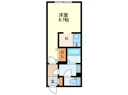 G VIVRE 御器所(1K/1階)の間取り写真