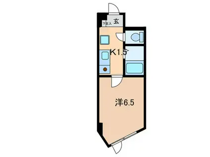 川津ビル(1K/5階)の間取り写真