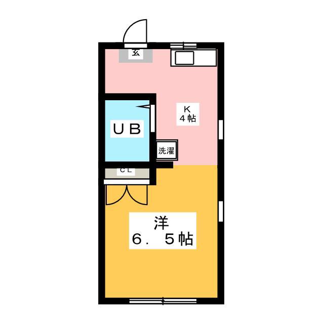 キャロットハウス(ワンルーム/1階)の間取り写真