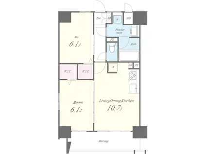 プログレッセ新大阪(2LDK/2階)の間取り写真
