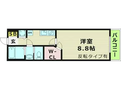 コンフォルト(1K/1階)の間取り写真