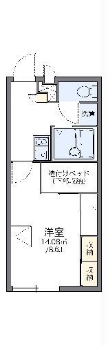 レオパレスウイング(1K/2階)の間取り写真