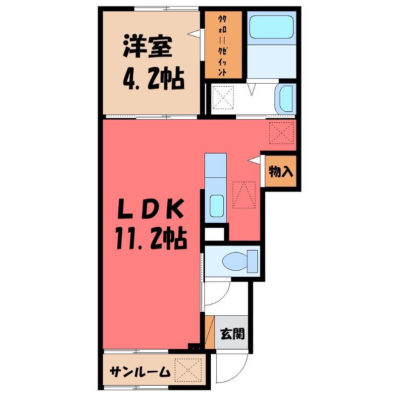 ベル セゾン(1LDK/1階)の間取り写真