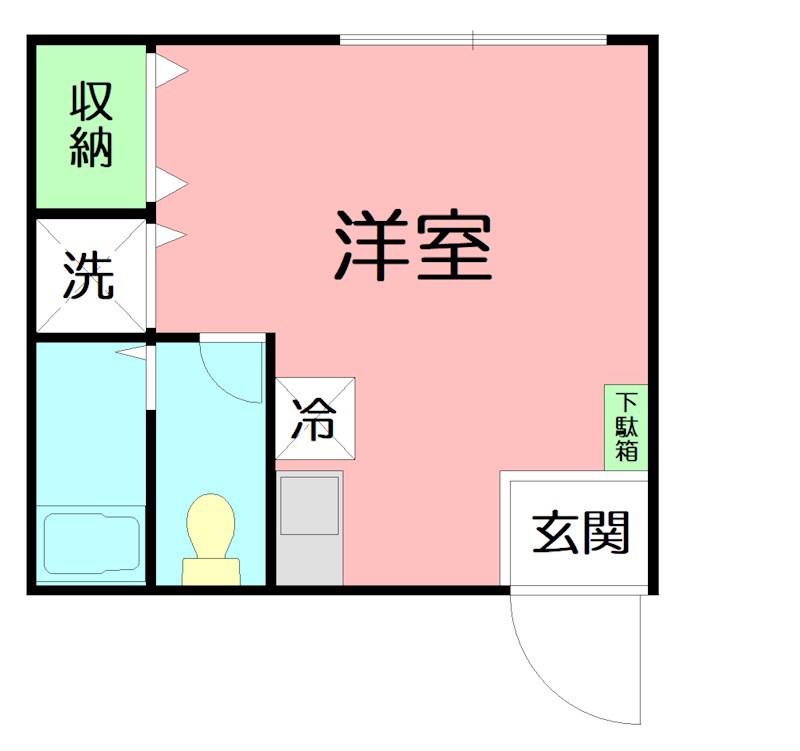 ラプランシュ(ワンルーム/2階)の間取り写真