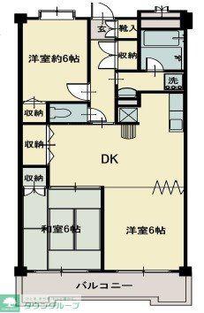 アステル(3DK/2階)の間取り写真