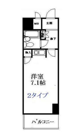 藤和シティコープ浅間町(ワンルーム/2階)の間取り写真