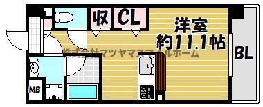 ディアコート・ハナテン(ワンルーム/6階)の間取り写真
