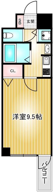 プレサンス東別院駅前コネクション(1K/10階)の間取り写真