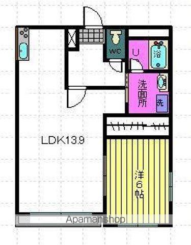 REAL BELL WOOD(1LDK/3階)の間取り写真
