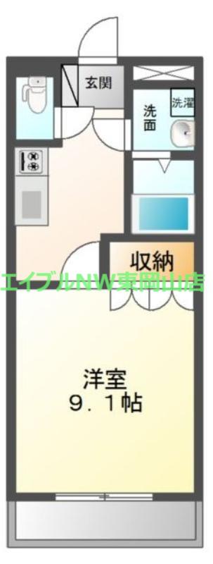 ルミナスハイムK(1K/1階)の間取り写真
