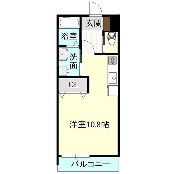 ハイパー桜(ワンルーム/3階)の間取り写真