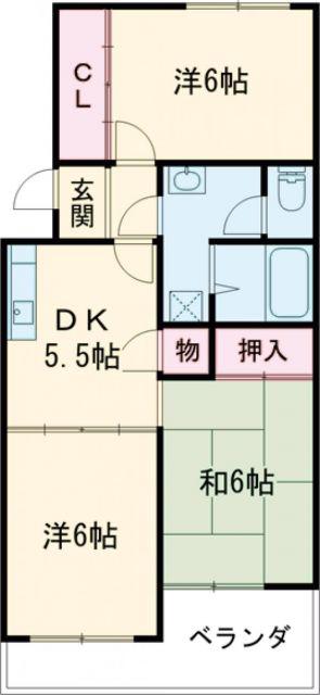 ホワイトピア江島台(3DK/4階)の間取り写真