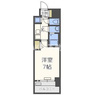 プレサンス水都OKAWA(1K/5階)の間取り写真