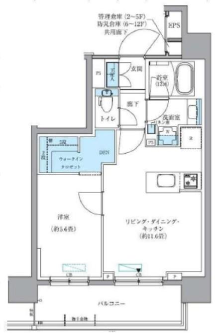パークアクシス新大橋(1LDK/10階)の間取り写真