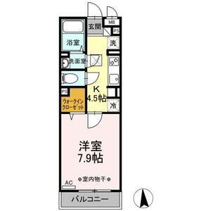 COSMO CITYII(1K/1階)の間取り写真