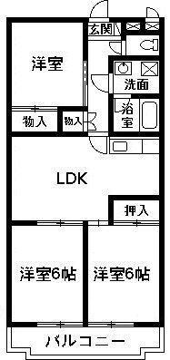 クレール文京(3LDK/3階)の間取り写真