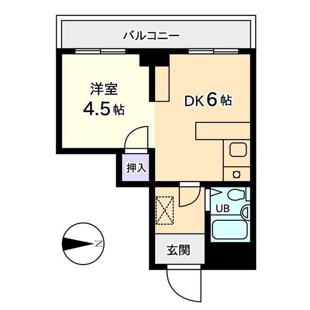 信開グランドハイツ・ヴァンヴェール(1K/3階)の間取り写真