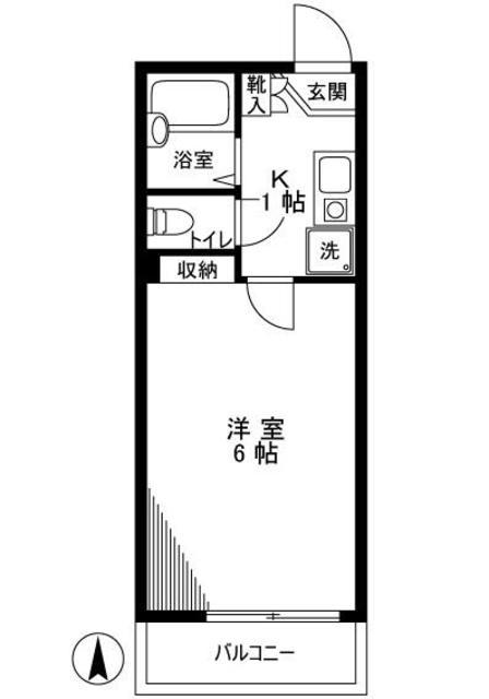 永和第7ビル(1K/3階)の間取り写真