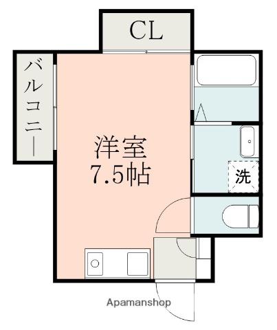 ルヴェル天保山(ワンルーム/6階)の間取り写真