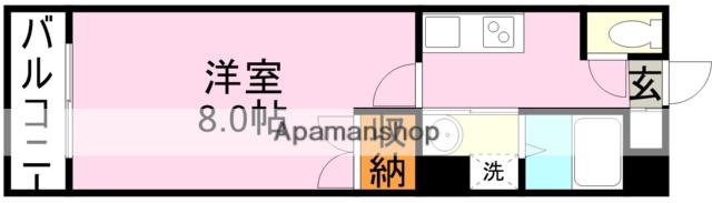 ステージルビーグラス(1K/5階)の間取り写真