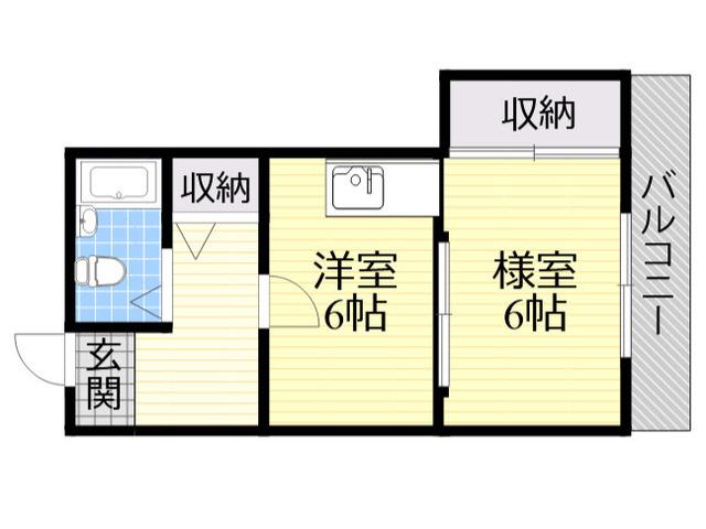 グルーヴ桜宮(1DK/4階)の間取り写真
