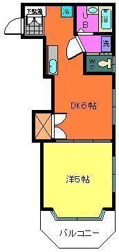 ジュネパレス沼津第二(1DK/1階)の間取り写真