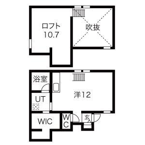 コレクション名城公園(ワンルーム/1階)の間取り写真