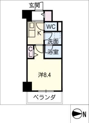MELIV神宮前(1K/6階)の間取り写真