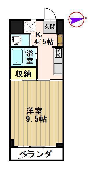 OYビル(1K/2階)の間取り写真