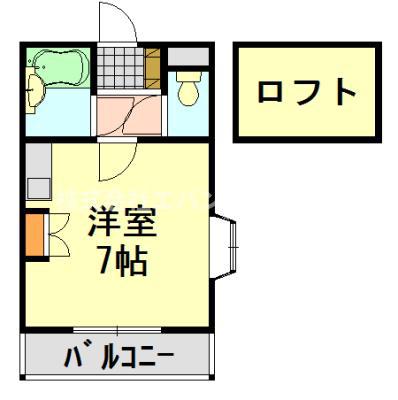 レジェンドハマノ(1K/2階)の間取り写真